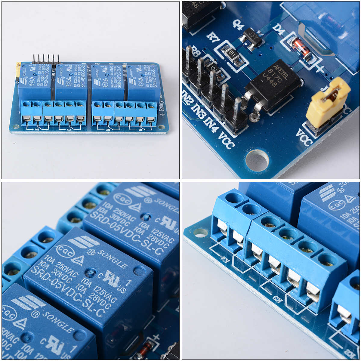 4 Moduli Relè 2 Canali 5V Con Optoaccoppiatore - Trigger Alto/Basso, LED Indicatori Per Arduino E Progetti Elettronici - Foto 6
